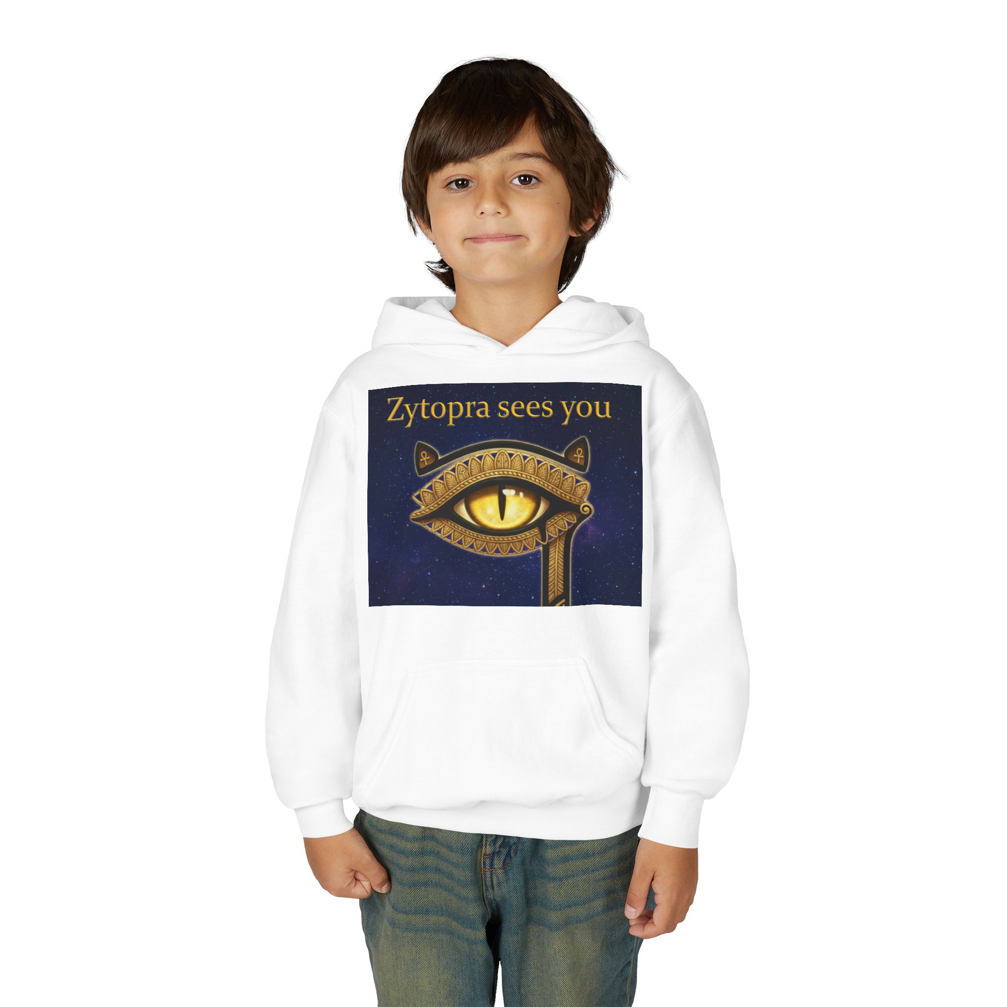 Zytopra Sees You eye design Hoodie | Youth hoodie - Image 3