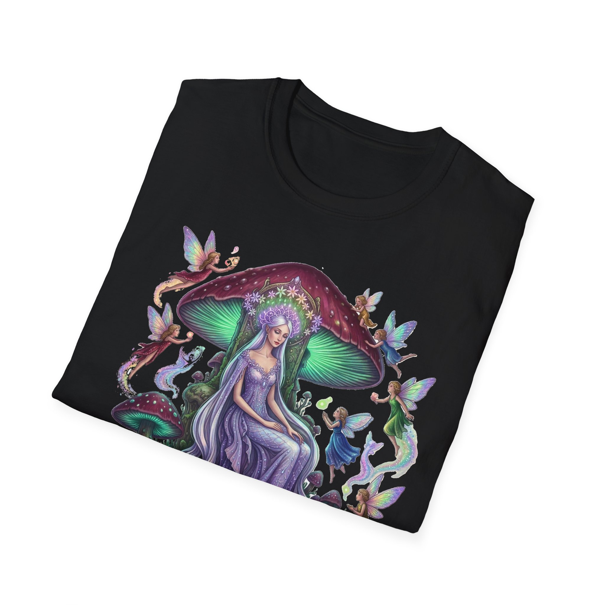 Mushroom Fairy T-Shirt — "Root and Thorn" Fantasy Forest Graphic Tee - Image 8