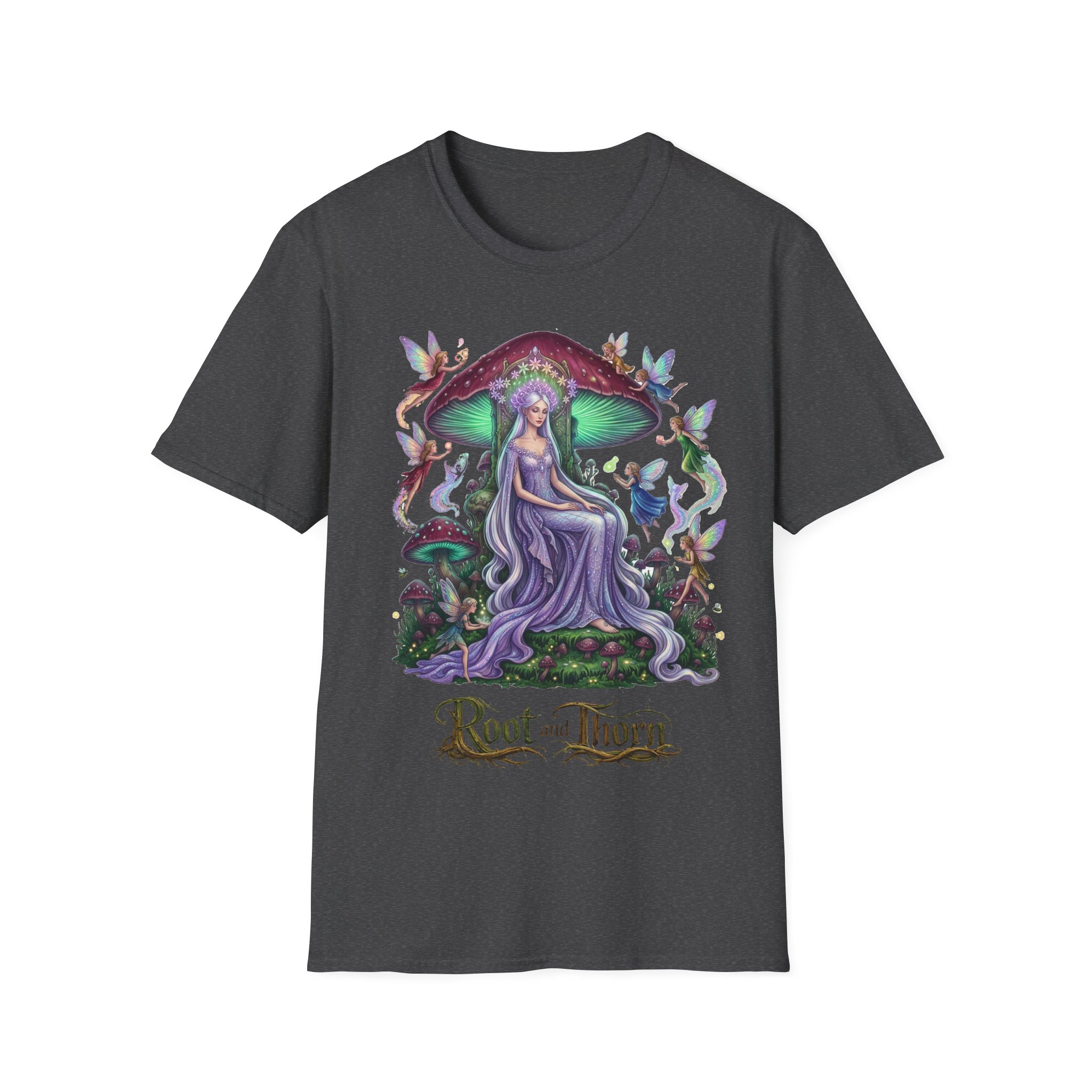 Mushroom Fairy T-Shirt — "Root and Thorn" Fantasy Forest Graphic Tee - Image 13