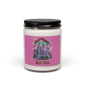 Mystical Mushroom Soy Candle — 'Root & Thorn' 9oz Scented Jar