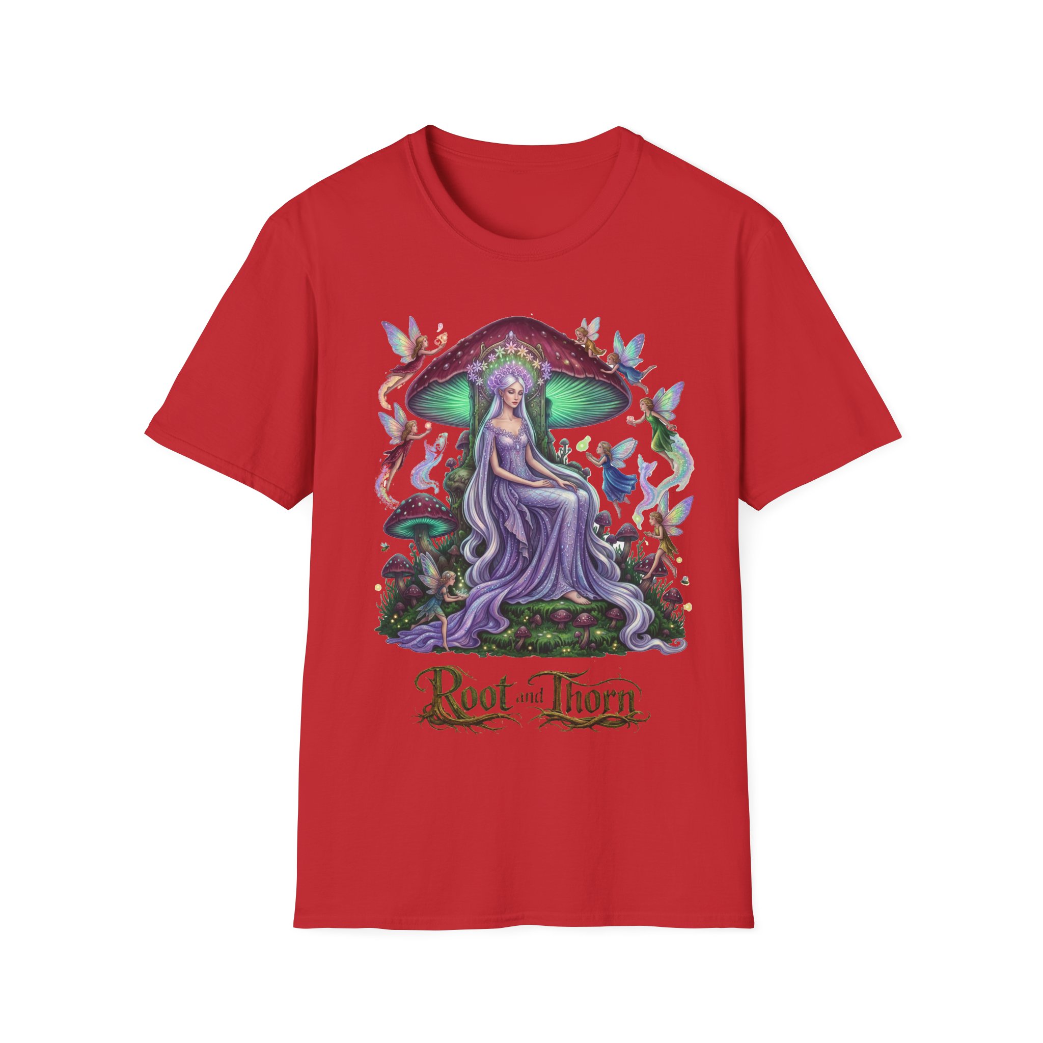 Mushroom Fairy T-Shirt — "Root and Thorn" Fantasy Forest Graphic Tee - Image 21
