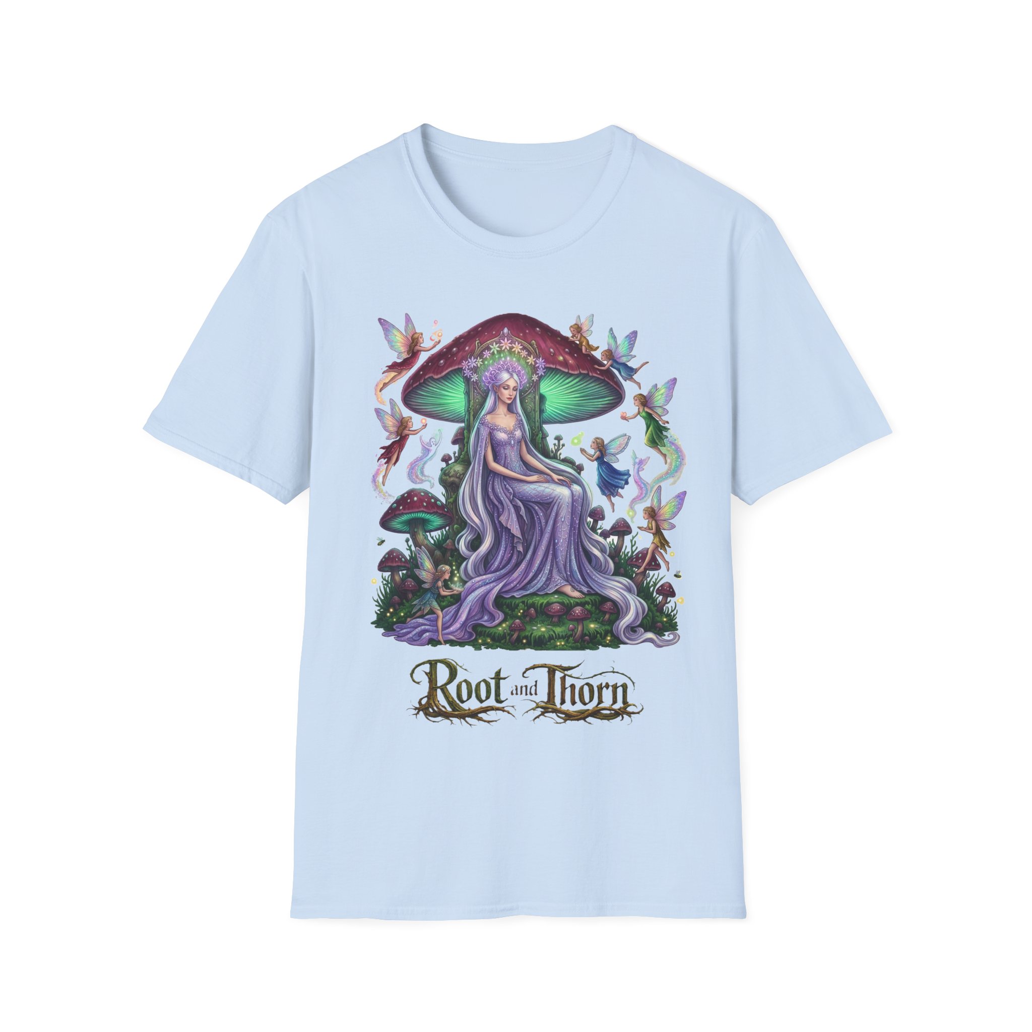 Mushroom Fairy T-Shirt — "Root and Thorn" Fantasy Forest Graphic Tee - Image 17